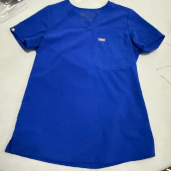 Figs blue scrub top sz XS nurse medical have some wear - Picture 1 of 12